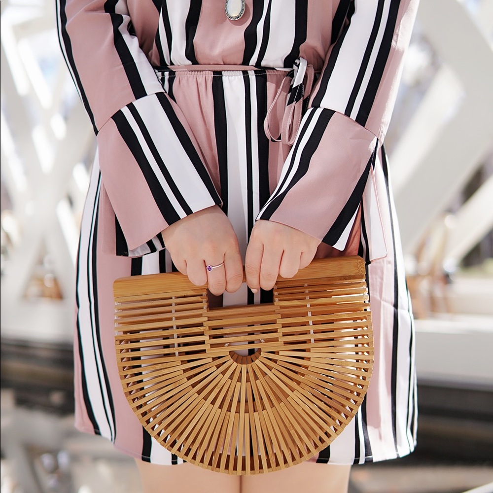 Dynamite striped off the shoulder dress - Picture 3 of 6
